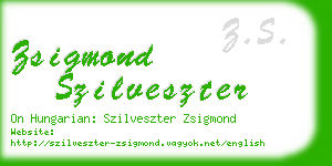 zsigmond szilveszter business card